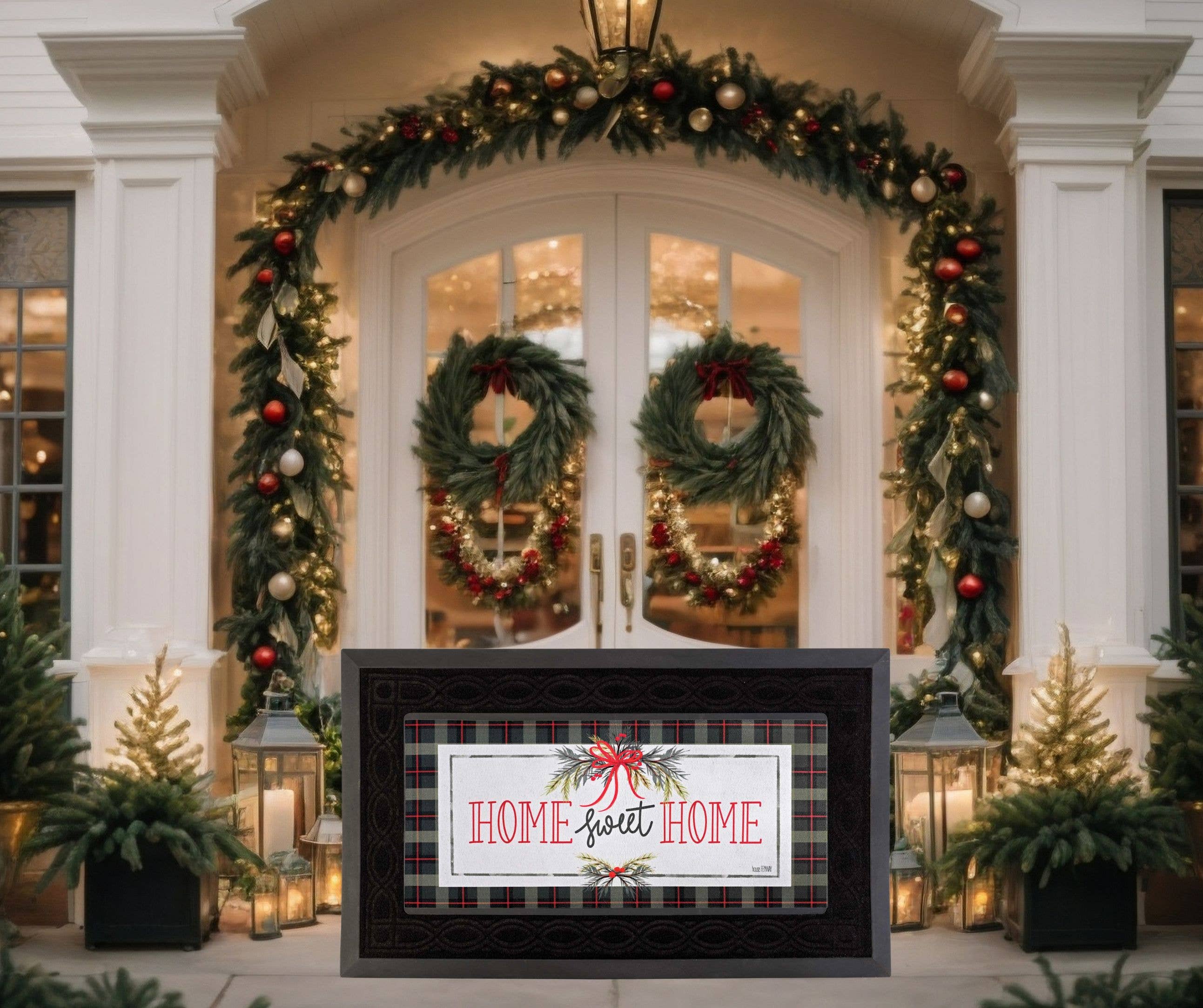 Magnolia - Wholesale Door Mat - Doormat Insert Plaid Home Sweet Home1