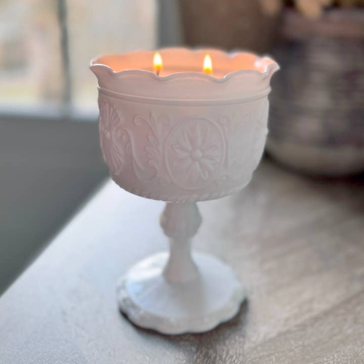 Floral Medallion Pedestal for wholesale by True Vintage Candle