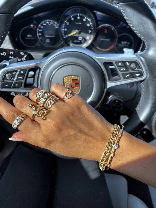 Micro Pave CZ Anel Signet Diamantes por atacado de Nayla Jewelry