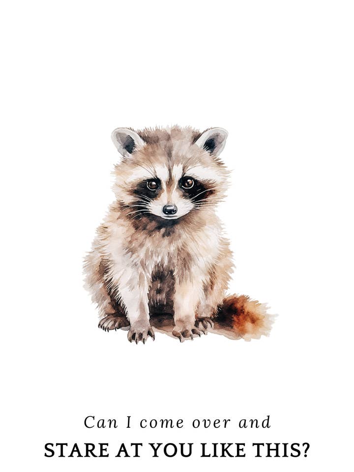 Sustainable postcard Love Racoon for wholesale by Mookstories