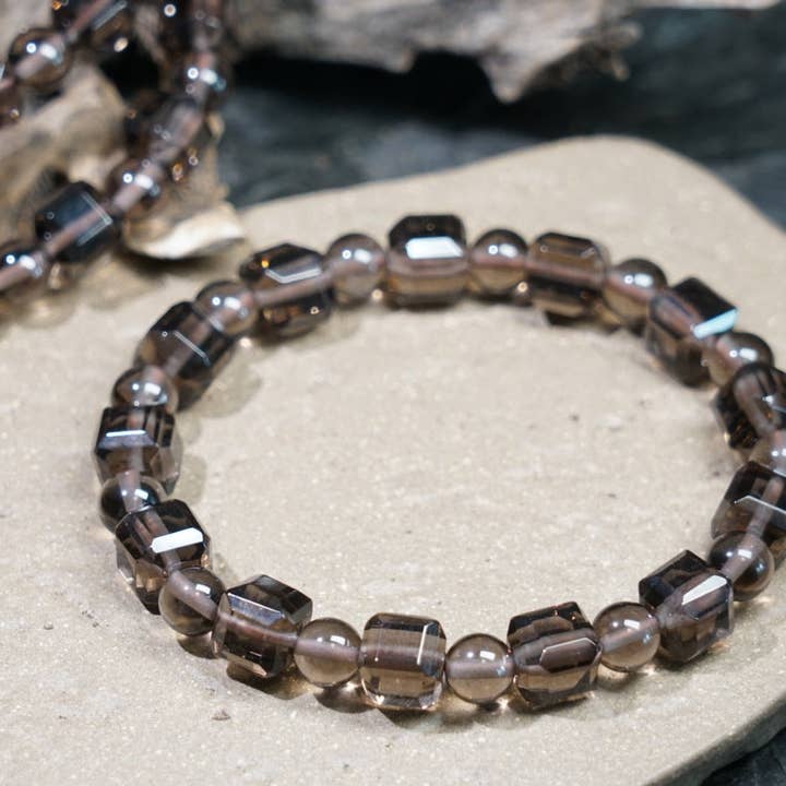 Moon Rituals – Engroshandel Perlearmbånd – Is Obsidian Terning Armbånd – Naturligt Sort Krystal Smykke til Beskyttelse, Jordforbindelse & Julekrystalgave11