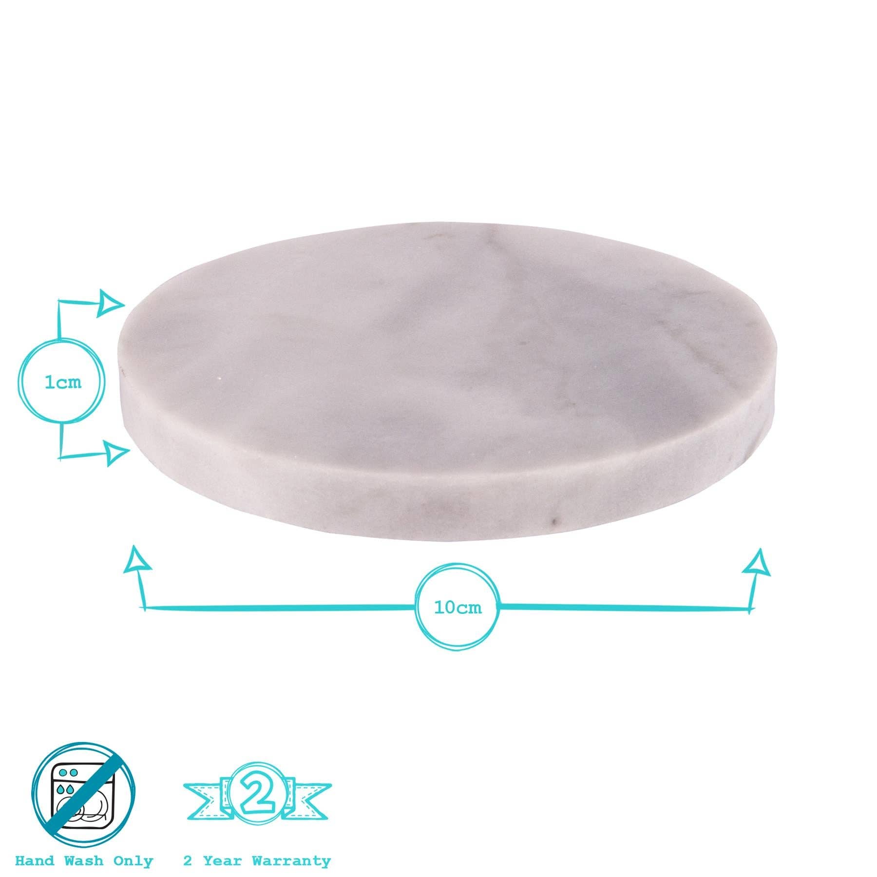 Rinkit Ltd – wholesale Coasters – Marble Round Coaster - 10cm - By Argon Tableware3