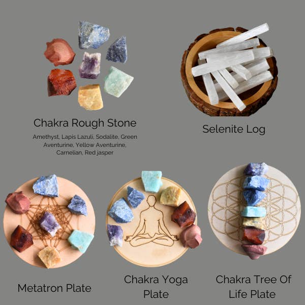 Soothing Crystals – Engroshandel Spirituelle sten og krystaller – 7 Chakra ru sten sæt, Chakra krystaller sæt,