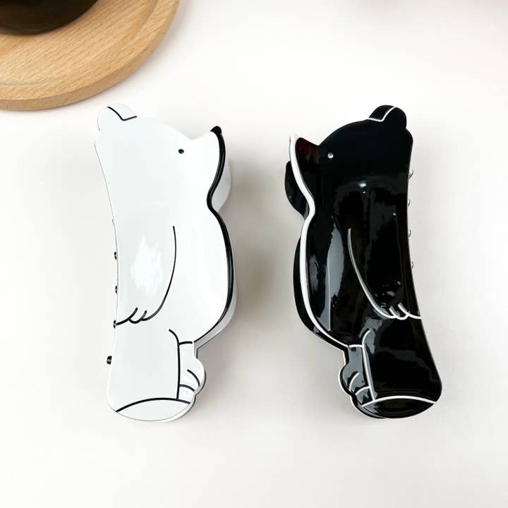 TheDivaSoap - Wholesale Hair Clip - Women's - Acetate cute bear hair clips big white bear animal claw clip