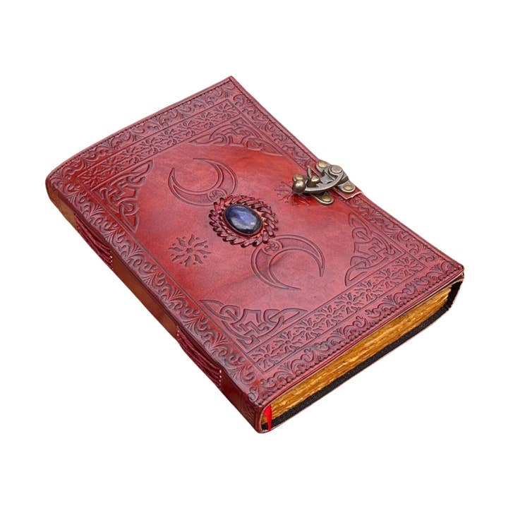 3 Moon Leather Journal Refillable Notebook Celtic Grimoire for wholesale by Billion Brothers