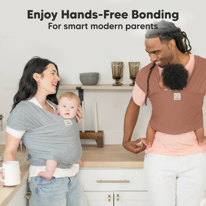 Terracota Bebé Wrap Porta-Bebé Original Keabies para venda a revendedores na Faire7