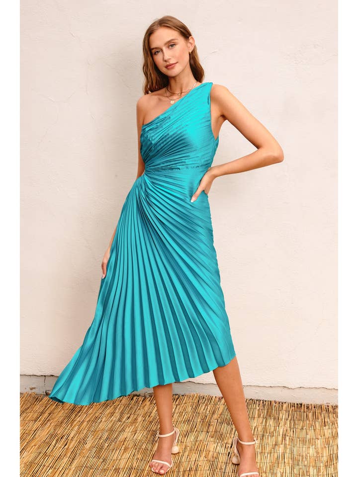 Dress Forum - Wholesale Dress - Women's - Olympia Asymmetrical Pleated Maxi Dress (1)54
