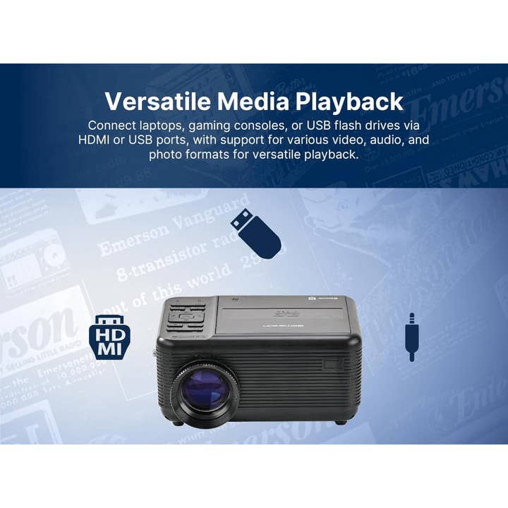 JupiterGear Home - Wholesale Portable Projector - Kids - Emerson 120In LCD Projector DVD Combo w TV Tuner5