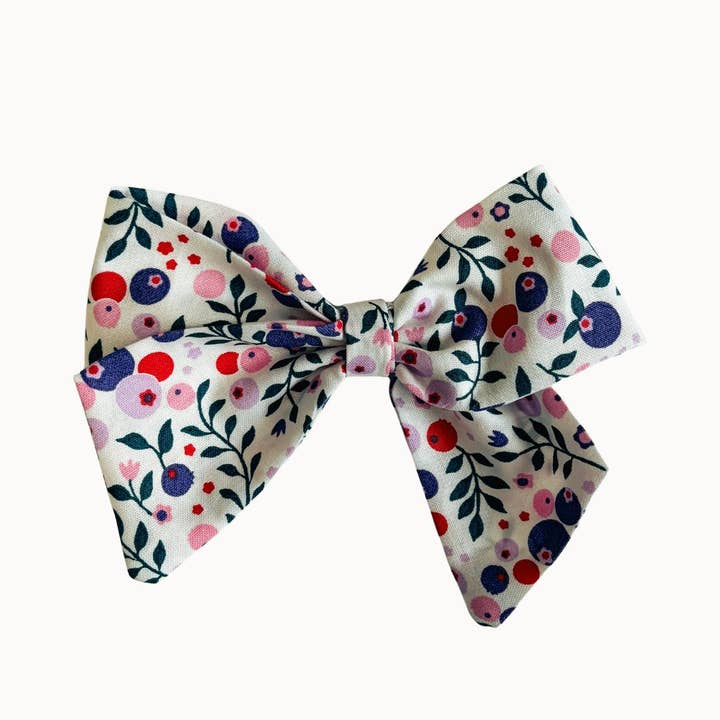 Blu Hair Bow | Spring Blueberry Clip Hair Accessory for wholesale by Camp Hound