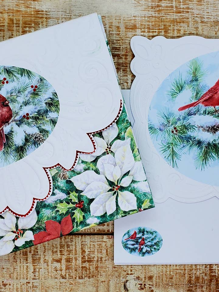 Cartes de Noël estampées et en boîte Cardinal NCPX2020 NCPX2 pour la vente par Carol Wilson Fine Arts Inc./For Arts Sake