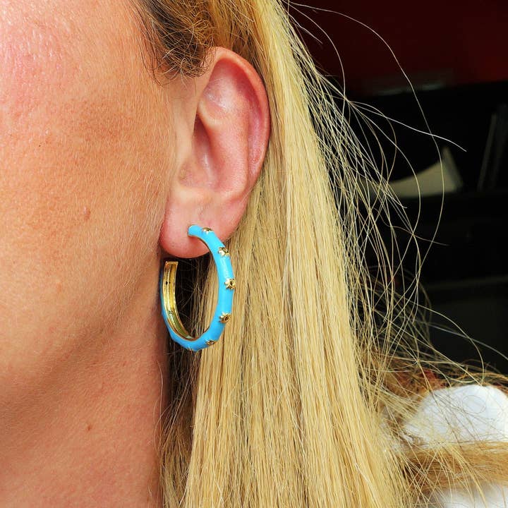 Daemon srls - Wholesale Hoop Earrings - SUNNY - ACCIAIO INOSSIDABILE - Orecchini a cerchio SMALTATI6