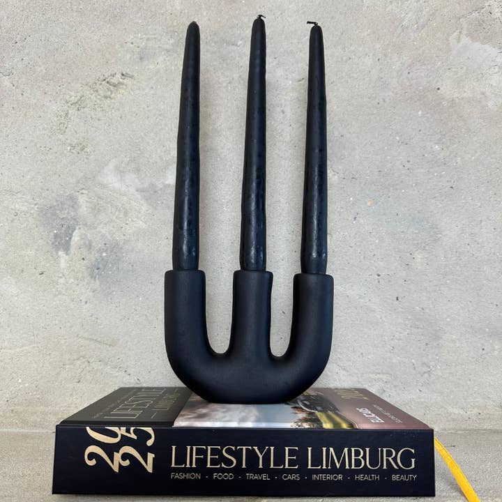 Homexclusive - Wholesale Candle Holder - Candlestick Triva - Black3