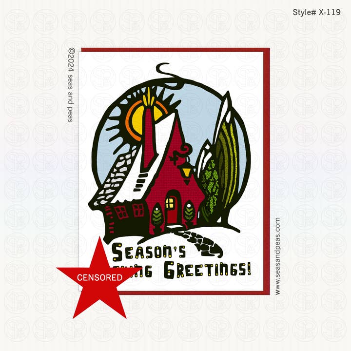 Season's Effing Greetings Christmas Card - Mature for wholesale by Seas and Peas, LLC