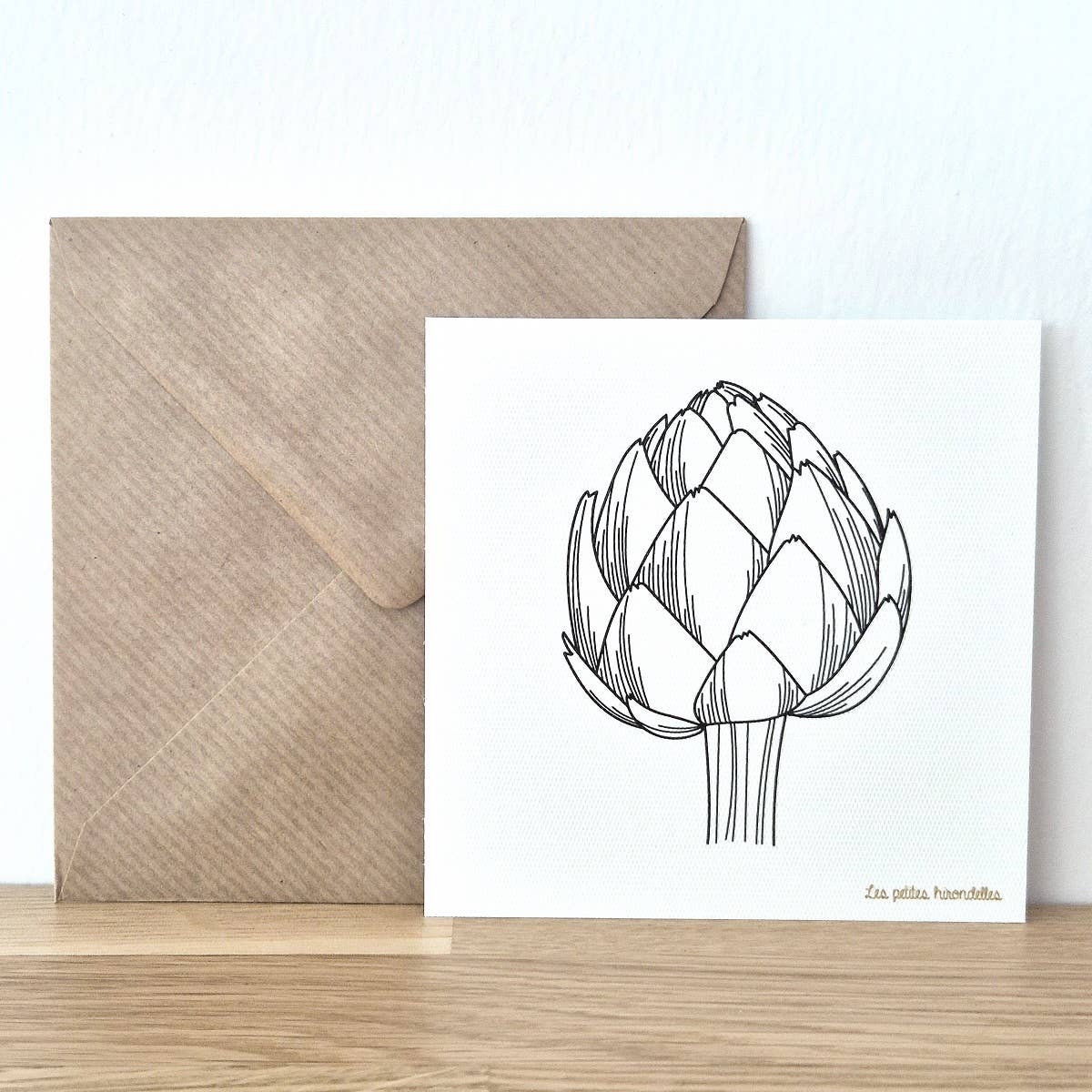 Les Petites Hirondelles – wholesale Vardagliga hälsningskort – Kort & kuvert - Kronärtskocka1