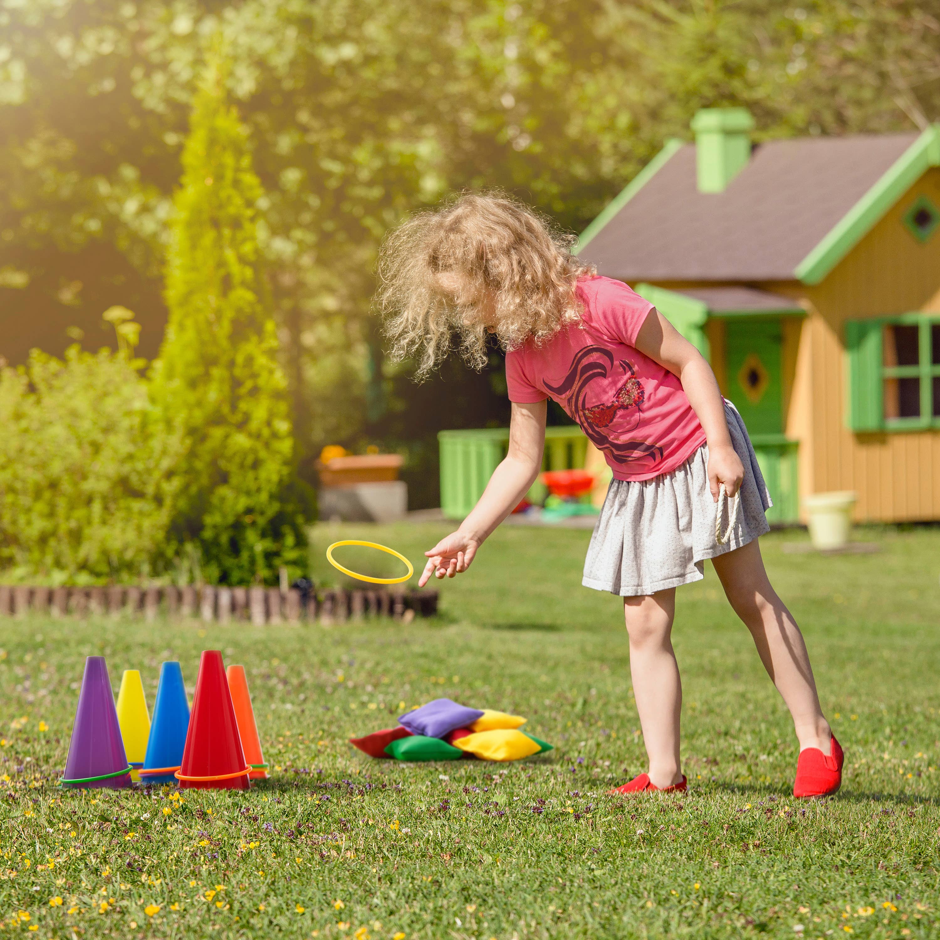 The Twiddlers - Vendita all'ingrosso Set di giocattoli - Bambini - Set da gioco da 26 pezzi con lancio dell'anello, lancio del pouf e altro ancora!1