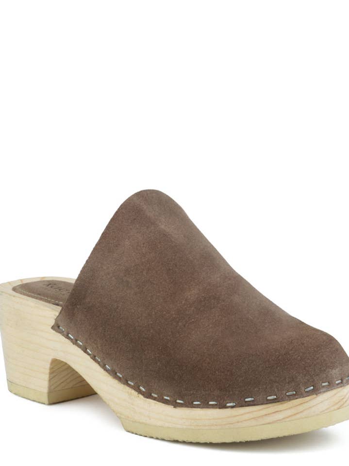 DARCIE SUEDE CLOGS for wholesale by Rag Company