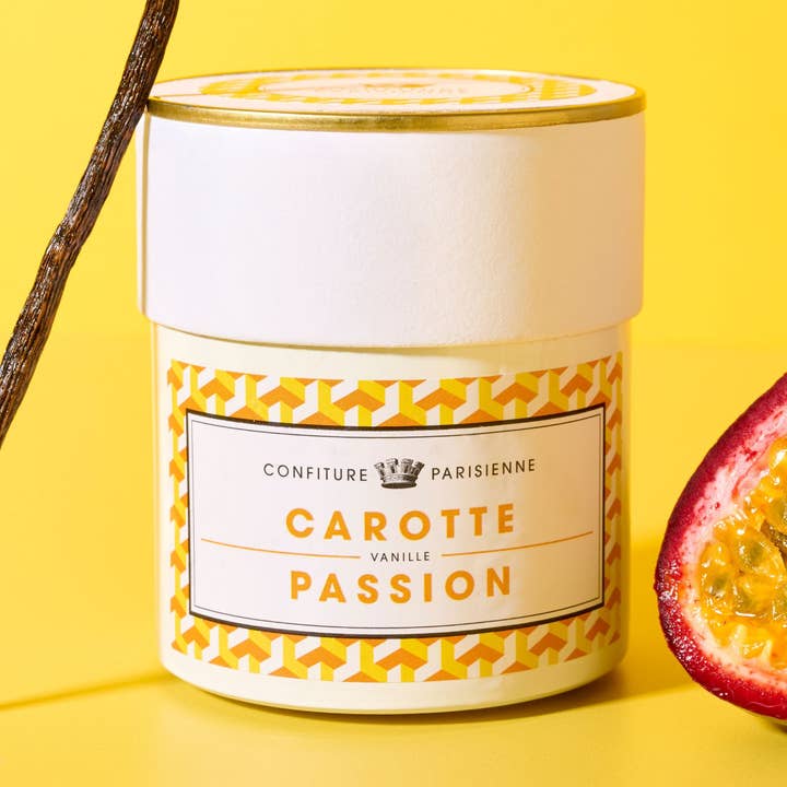 Carrot Passion Fruit Vanilla Jam - 250g for wholesale by Confiture Parisienne