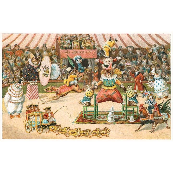 Greeting Card CI-126 Animal Circus for wholesale by Found Image Press
