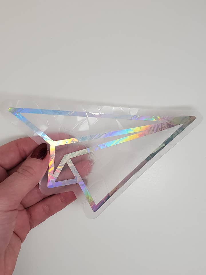 Suncatcher | Paper Airplane Cute Rainbow Window Cling for wholesale by StrangelyArranged