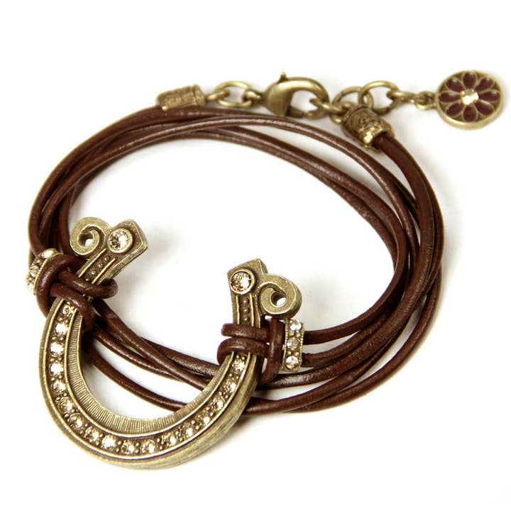 Get Lucky Horseshoe Wrap Bracelet OL_BR334 for wholesale by Sweet Romance Jewelry