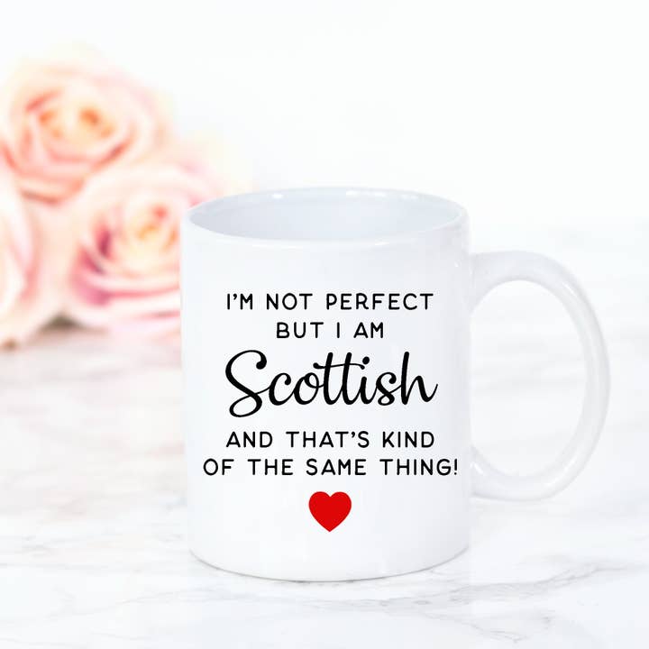 I'm Not Perfect But I am Scottish Mug Gift for Mum Birthday Christmas Mothers Day Funny Mug for wholesale by Mawbag