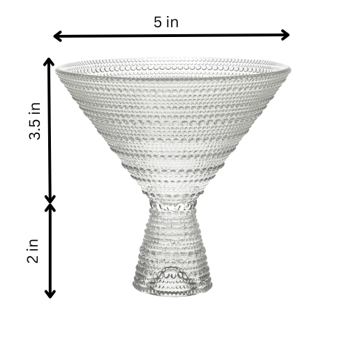 Lemonsoda – wholesale Cocktail/liquor glass – Clear Hobnail Martini Glasses (Set of 1) -9oz1