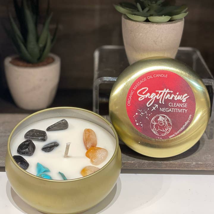 Scents by the Bay - Wholesale Travel Candles - Zodiac Hydrating Massage Oil Candles8