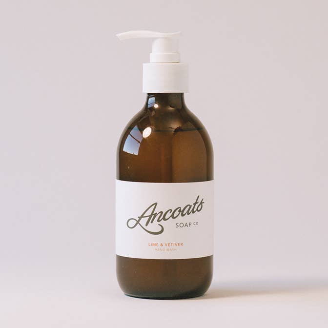 Lime & Vetiver Hand Wash for wholesale by Ancoats Soap Co.