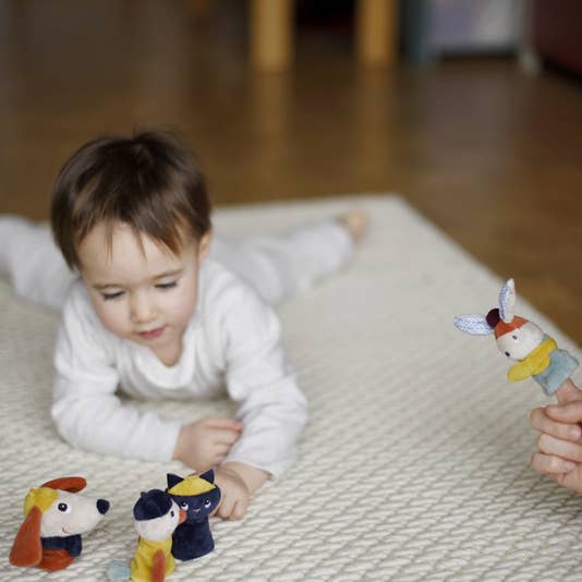 Ebulobo - Wholesale Vingerpop - Kinderen en baby - Set van 4 Gabin Lapin vingerpoppen3