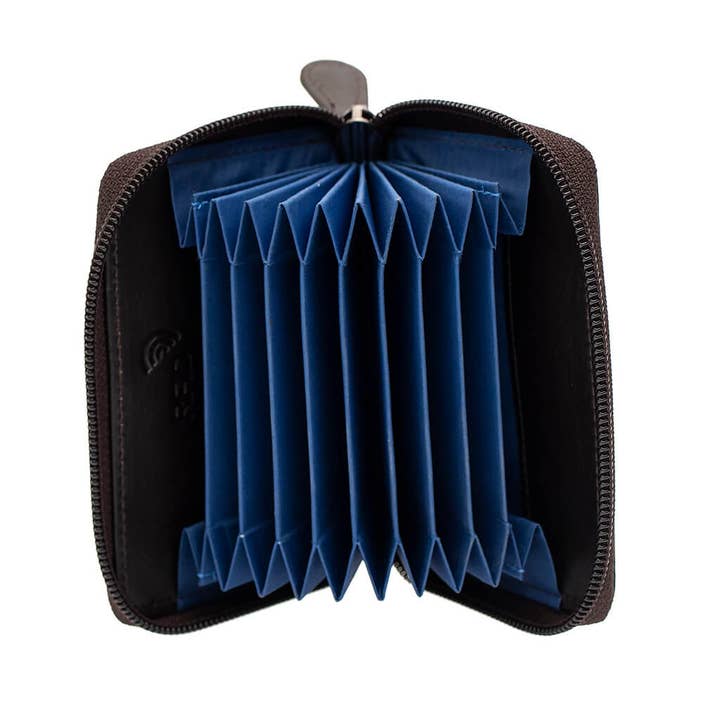 PRIMEHIDE - Wholesale Card Holder - Unisex - Concertina Leather RFID Credit Card Holder - 7809
