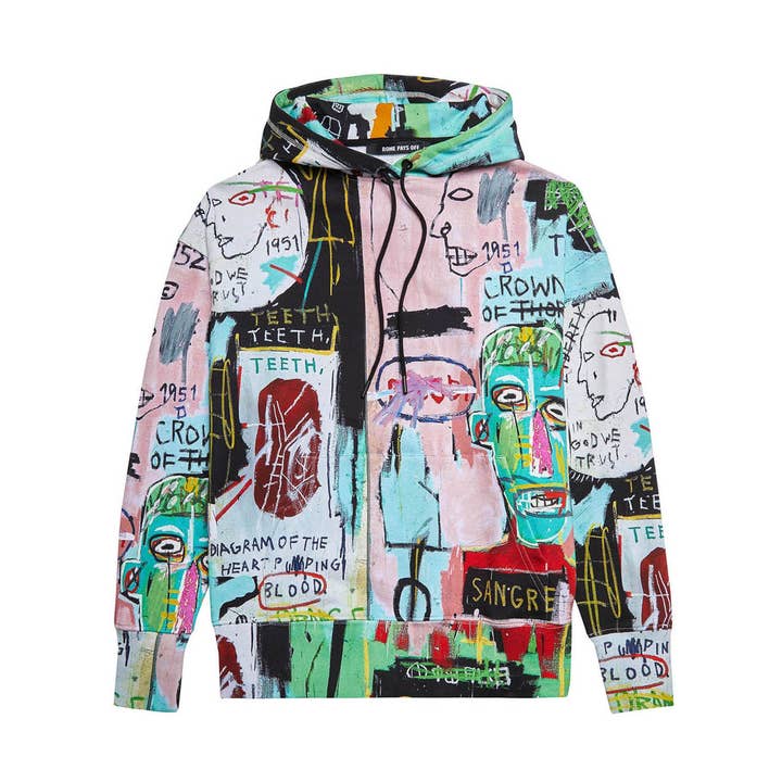 Basquiat "In Italian" All-Over Print Hoodie for wholesale by Rome Pays Off