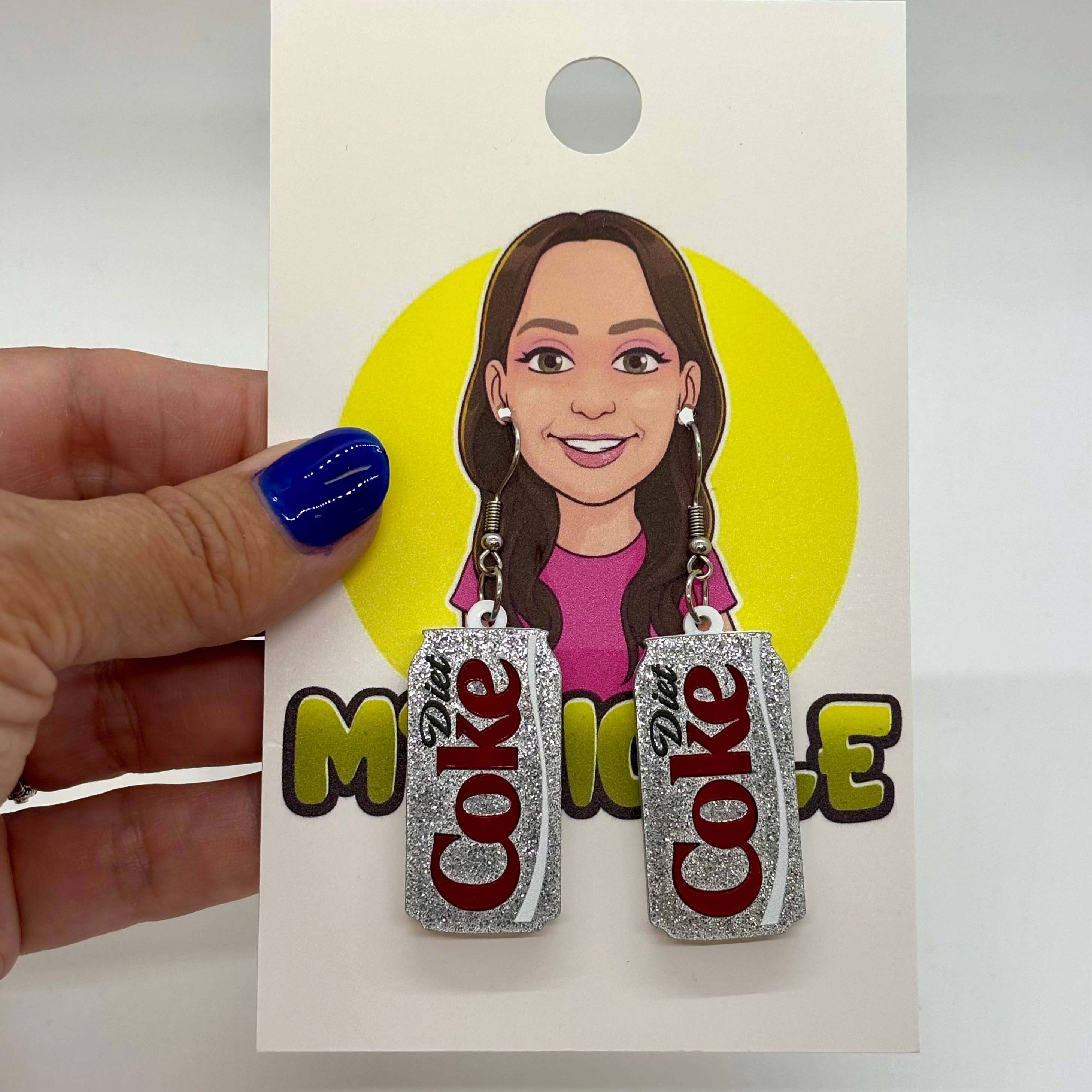 Myrickle - Vente Boucles d'oreilles pendantes - Boucles d'oreilles Coca Light Cadeau amusant sur le thème de la nourriture1