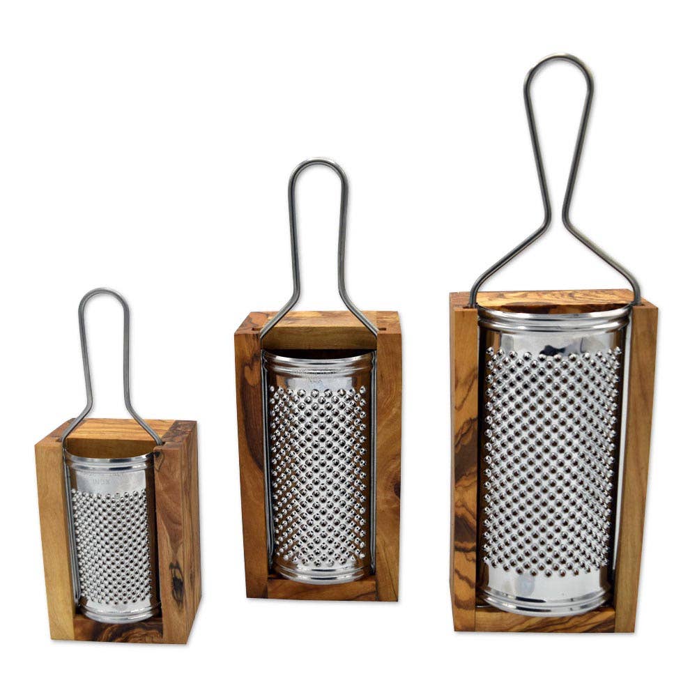 olivenholz-erleben - Wholesale Grater - hard cheese and nutmeg grater large made of olive wood4
