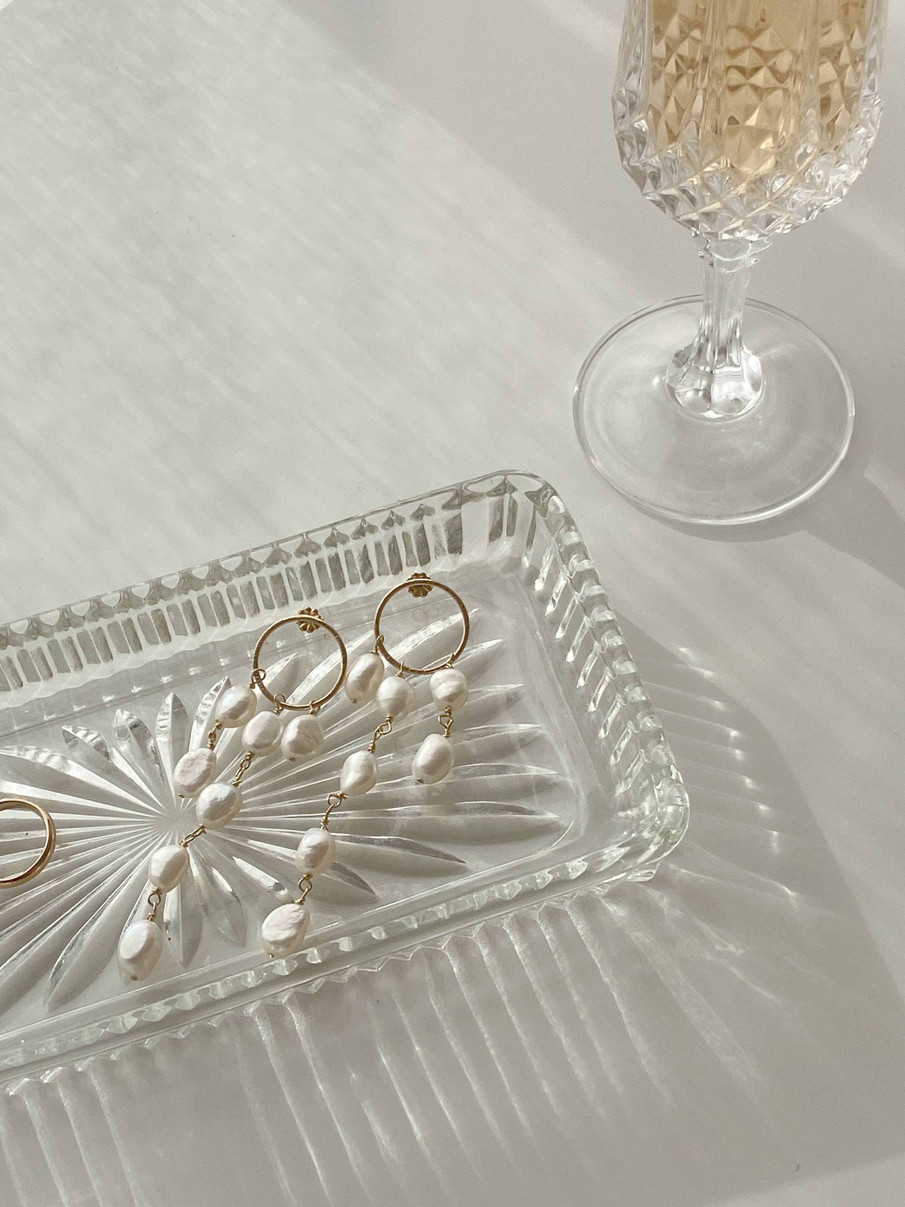 AVA Handmade Jewelry - Wholesale Dangle Earrings - AURA  • Freshwater baroque long multi pearl dangle earrings5