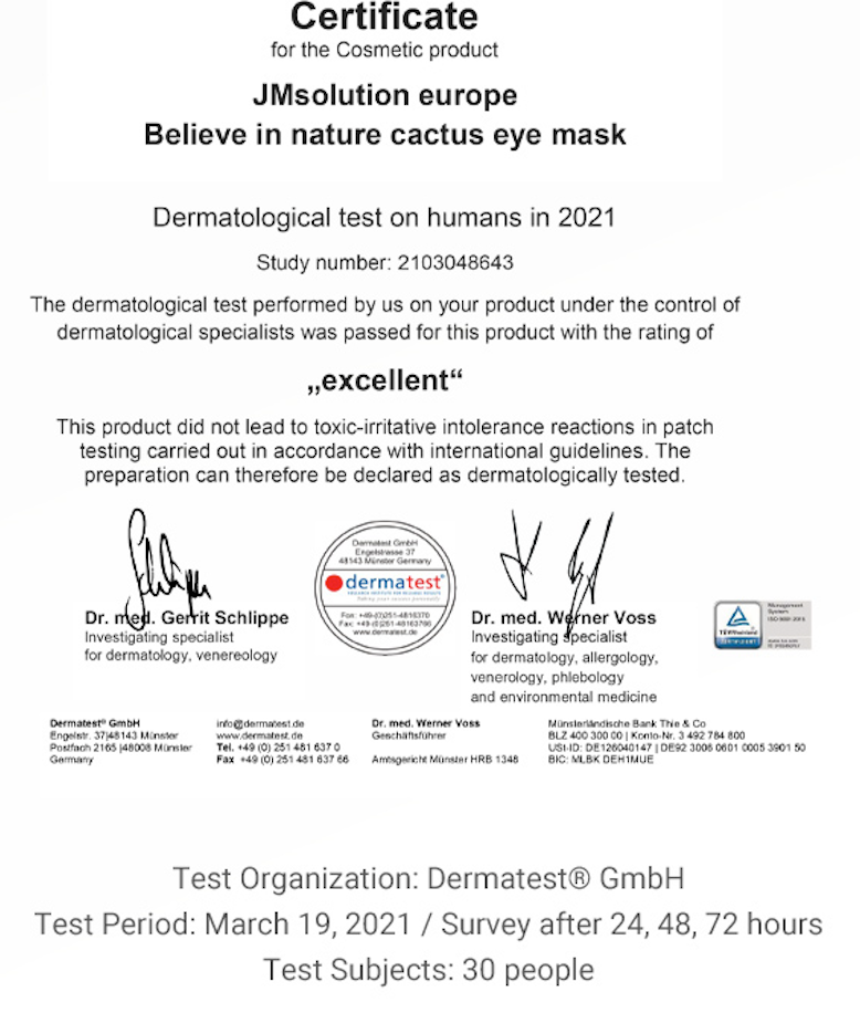 JMsolution Europe - Wholesale Eye Treatment Mask - JMsolution Europe - Believe in Nature Cannabis EYEPADs6