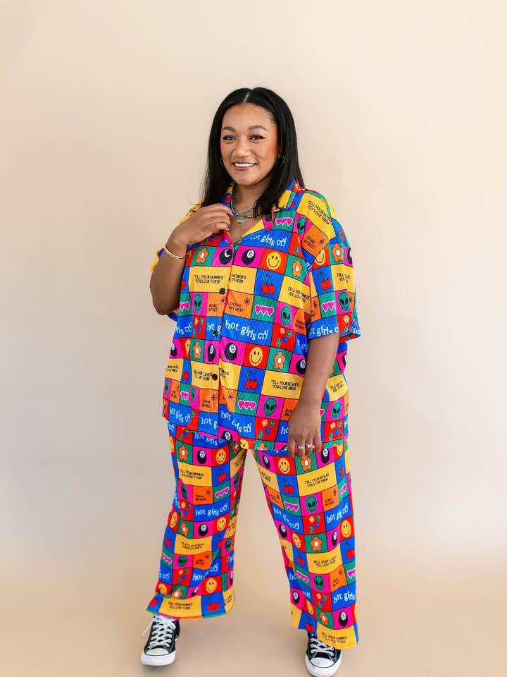 Taby Originals - Wholesale Lounge Set - Women's - TABY ORIGINAL: Working On Myself Plisse Pant Set IN SIZES XS-5X***7