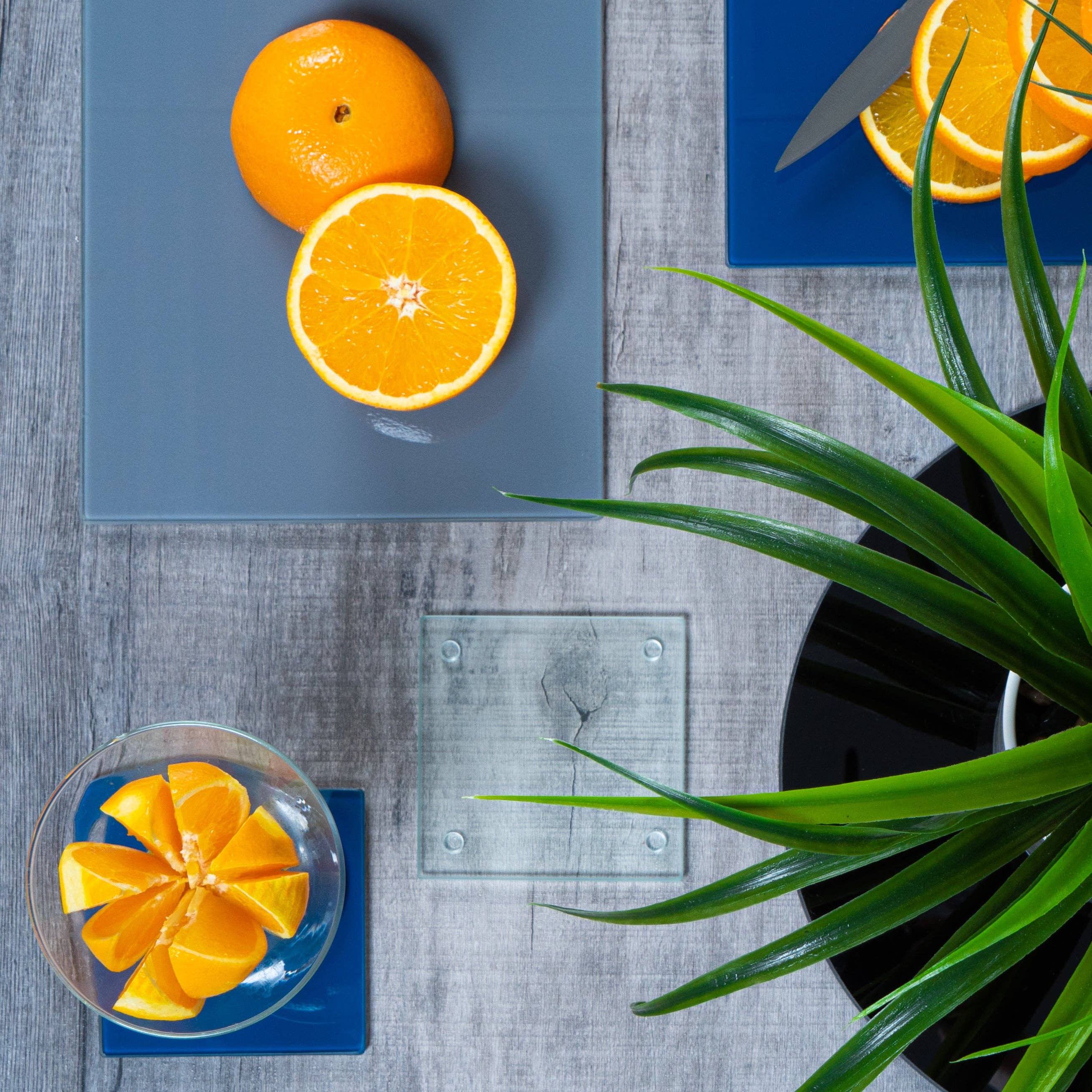 Rinkit Ltd – wholesale Coasters – Harbour Housewares Square Glass Coaster - Clear2