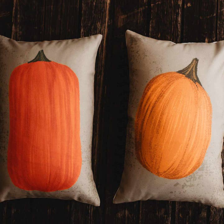 UniikPillows - Wholesale Throw Pillow Cover - Primitive Fall Pumpkin Lumbar Pillow Cover | 18x12 Thanksgiving Décor | Fall Decor | Room Decor | Decorative Pillows | Gift for her