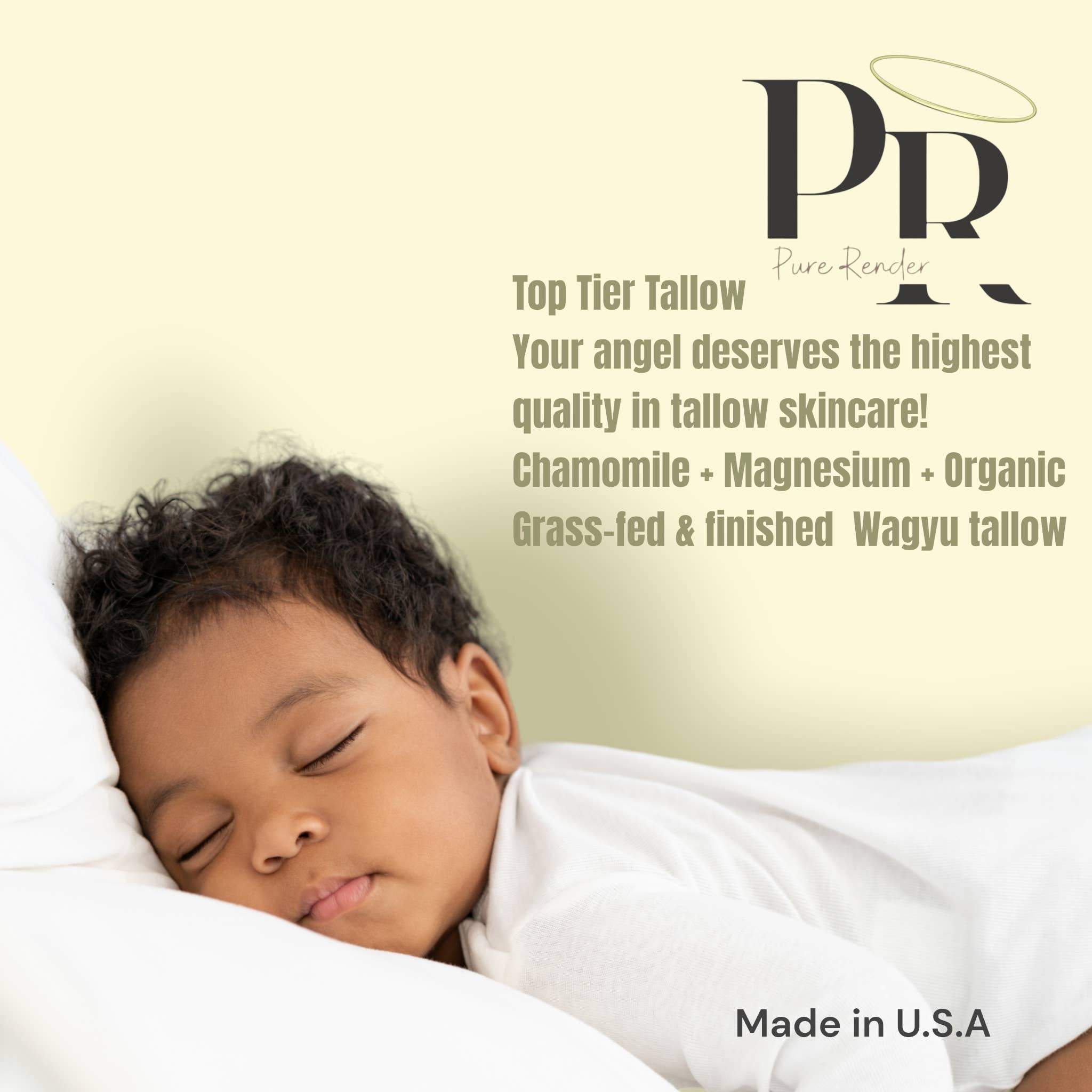 Pure Render Tallow – wholesale Healing salve/balm/cream – Tallow Magnesium Balm, Organic Tallow Skin Care, Grass-Fed1
