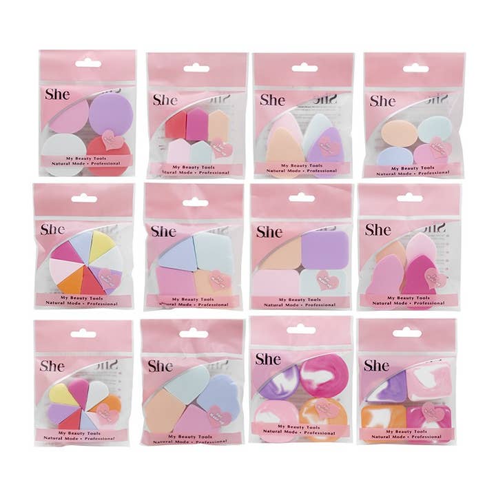 PINEAPPLE Beauty - Wholesale Makeup Sponge/Blender - Makeup She SMS100 Makeup Sponge Display - 144 pcs2