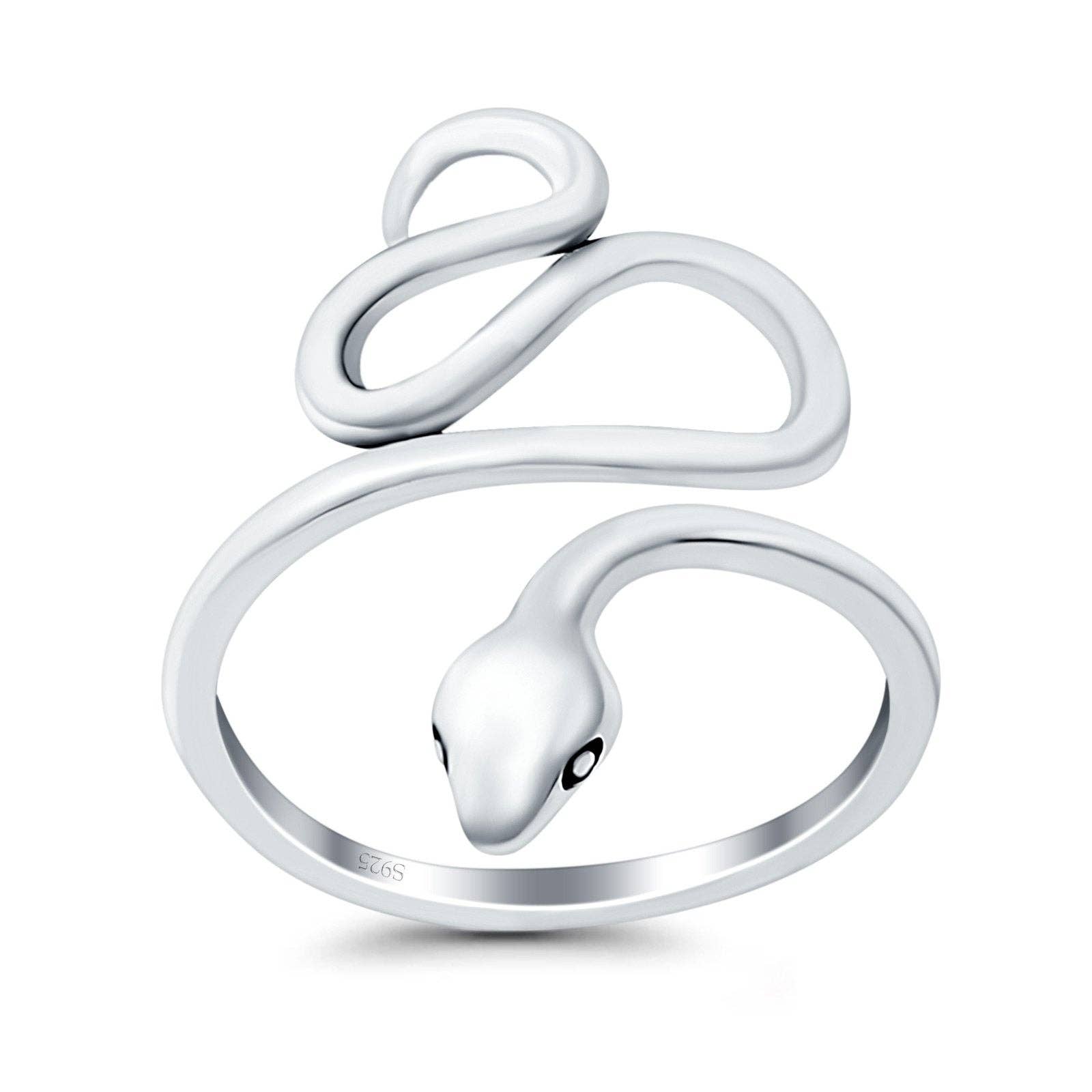 Argent Sterling Bague Serpent Oxydée pour Pouce (23mm) en vente sur Faire2