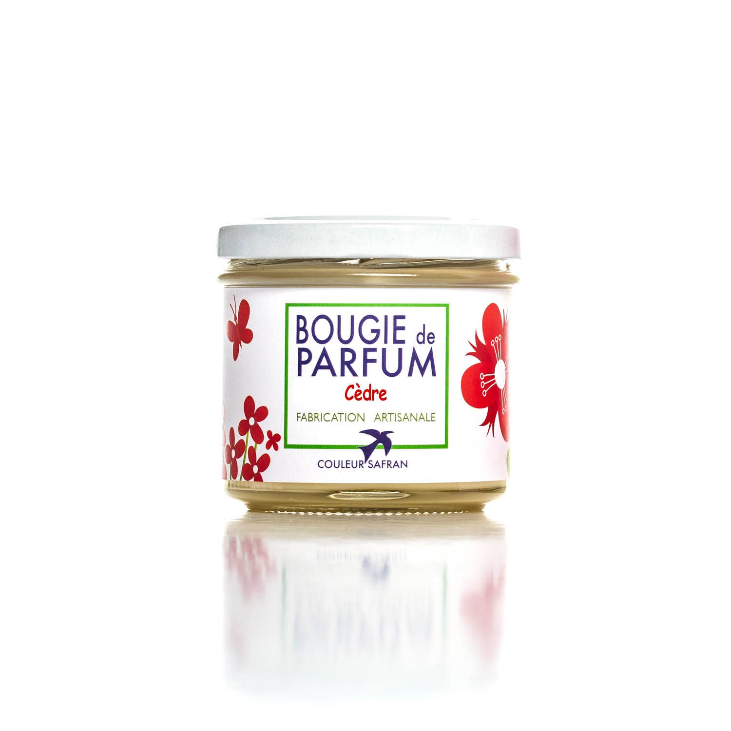 Couleur Safran Parfums - Venta al por mayor Velas en tarros - Vela aromática de cedro del Líbano, vegetal y artesanal - Francia