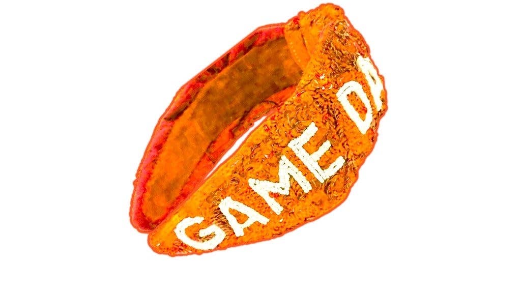 Social Grace & Company - Wholesale Fashion Headband - Women's - Game Day-   Blue Sequin Football Headbands -Game Day Headban3