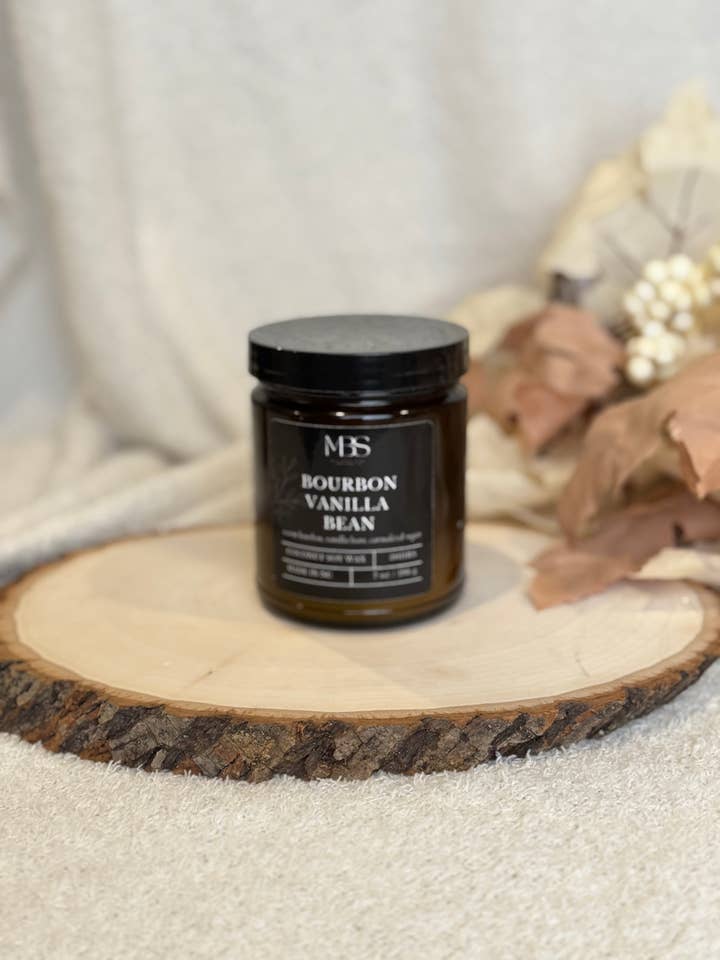 Bourbon Vanilla Bean | Fall Candle for wholesale by Mind Body & Scents, LLC
