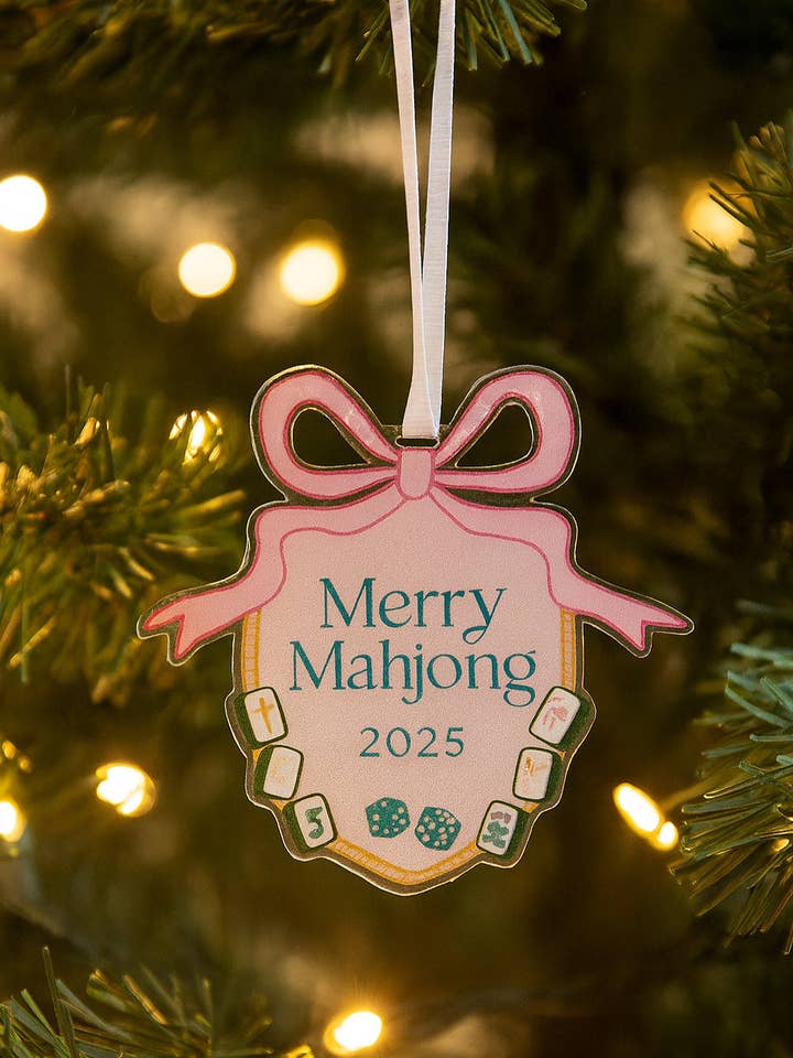 Merry Mahjong Ornament for wholesale by Home Bound Custom Decor