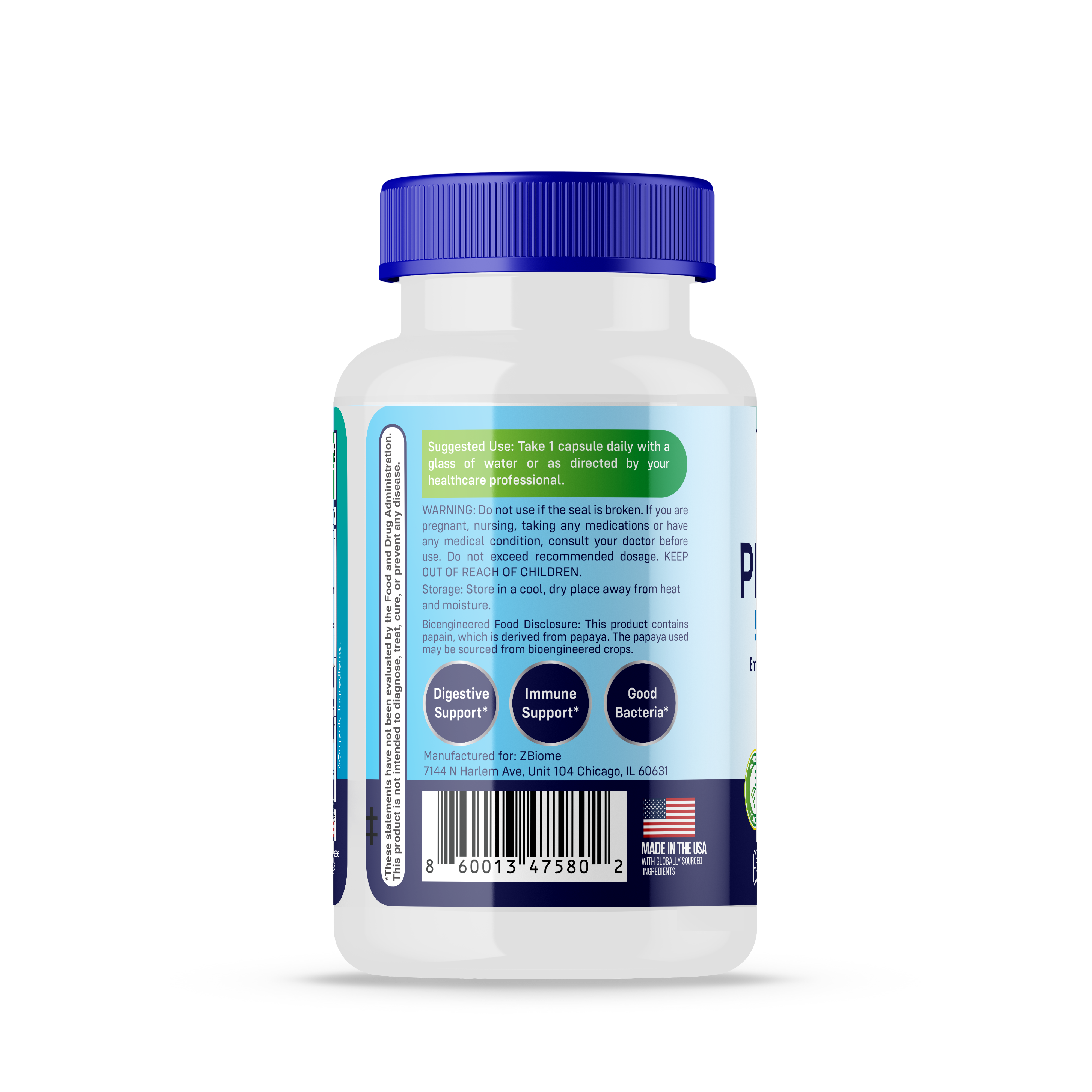 ZBIOME™ - Wholesale Oral Supplement/Vitamin - Probiotics + Prebiotics Supplement - 60 Billion CFU 30 days1