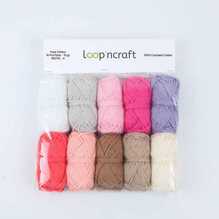 Mix Colors Amigurumi Yarn Set, Mercerized Cotton 10X10G for wholesale on Faire4