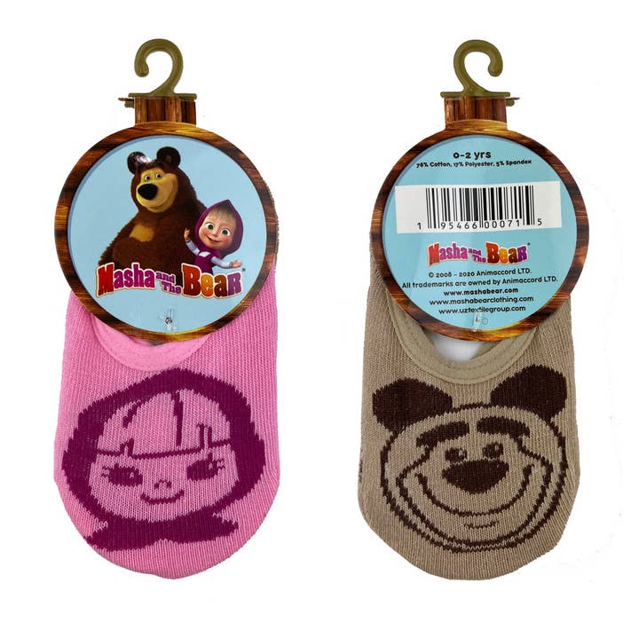 Masha and The Bear 2 pair Anti-slip kids socks set for wholesale by G&G International Expo Center
