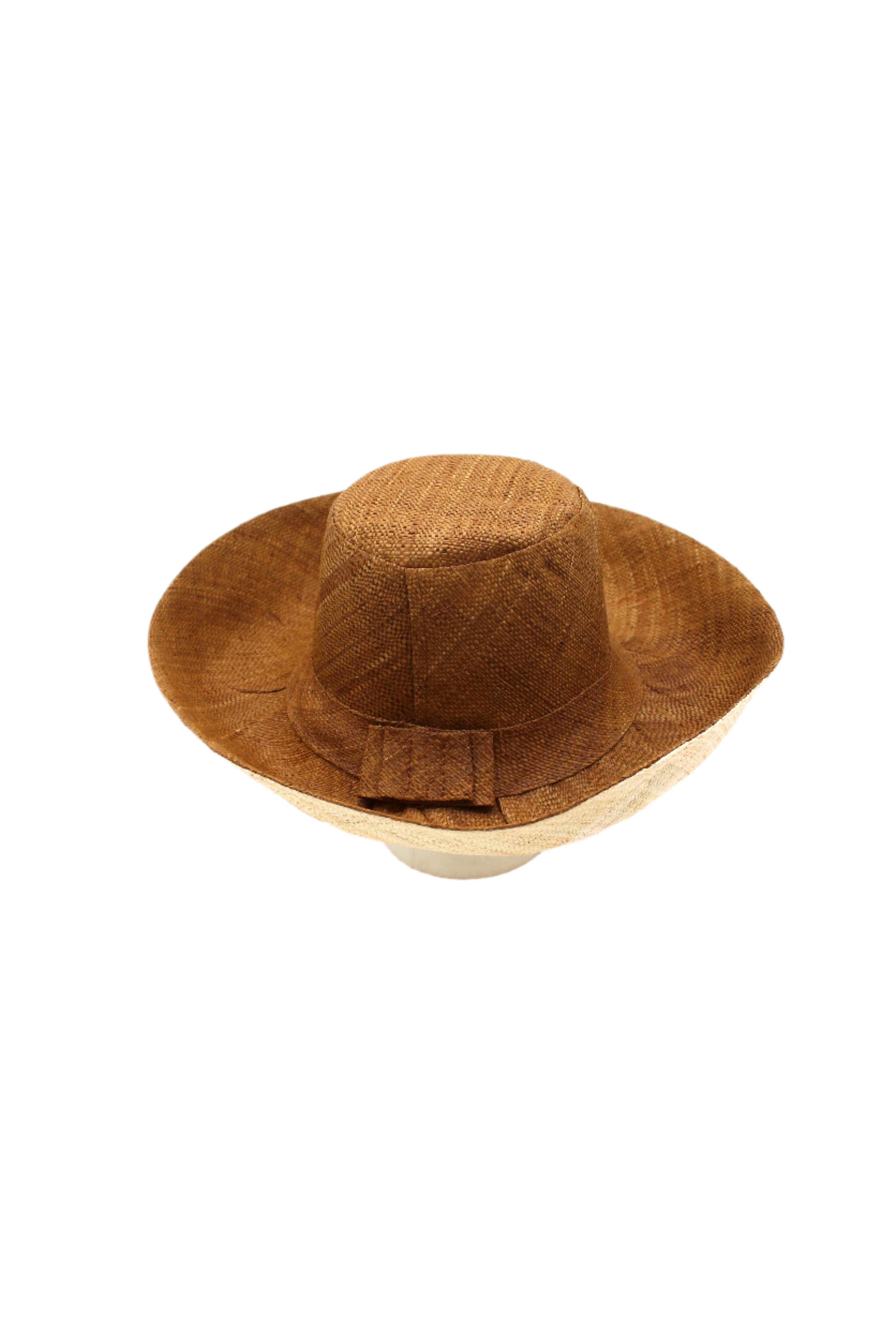 Shebobo – wholesale Straw hat – women's – Monica 5" & 7" Wide Brim Two Tone Packable Straw Sun Hats5