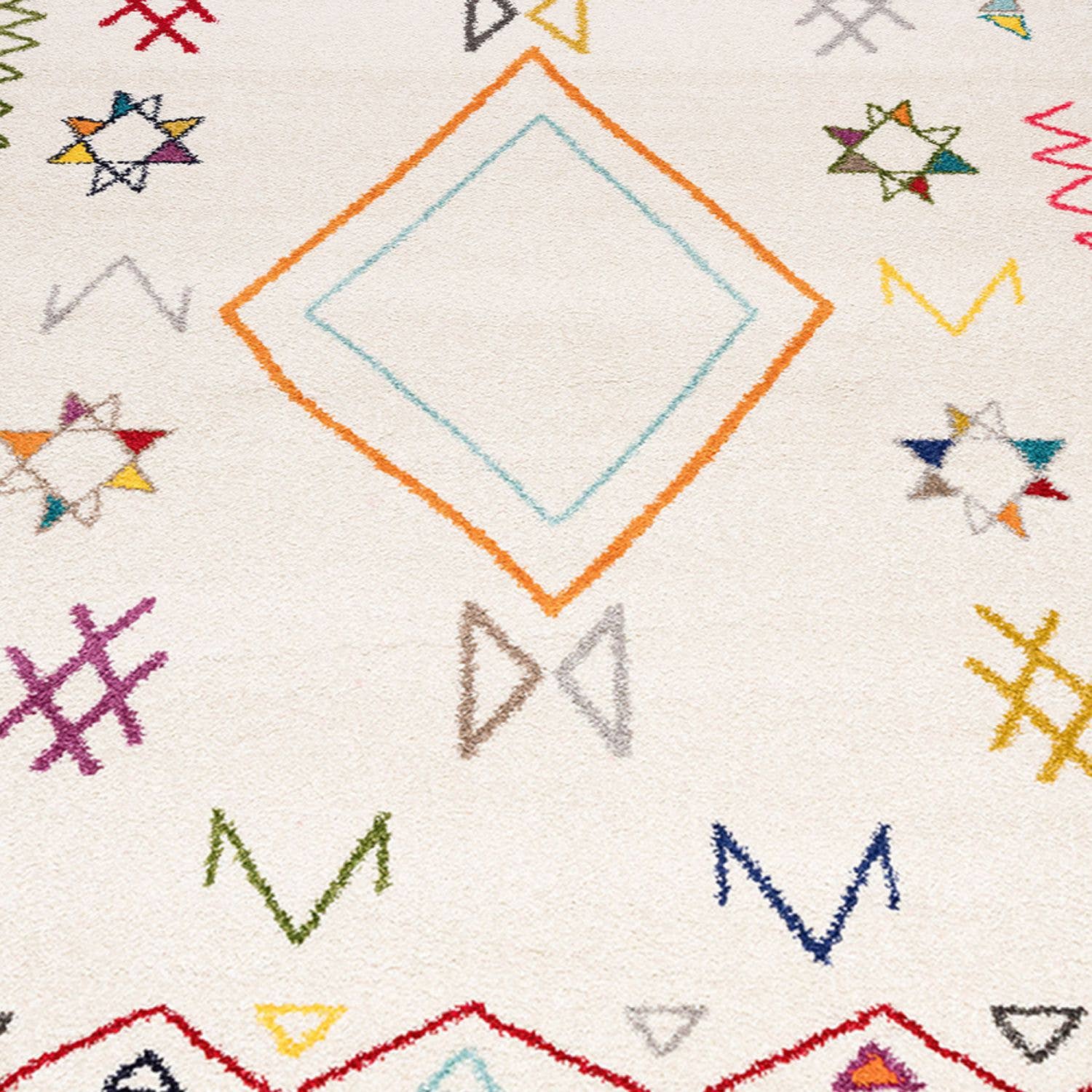 custard JADIDA Oeko Tex Berber Rug for wholesale on Faire2